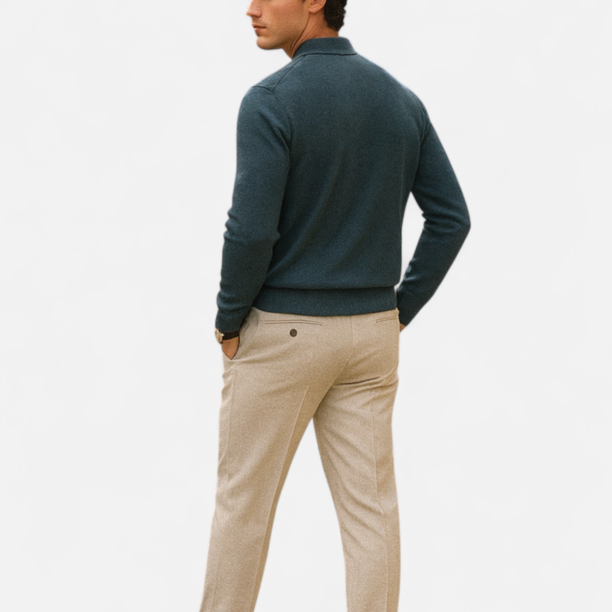 Avérron | Men’s Slim-Fit Knit Button-Collar Sweater