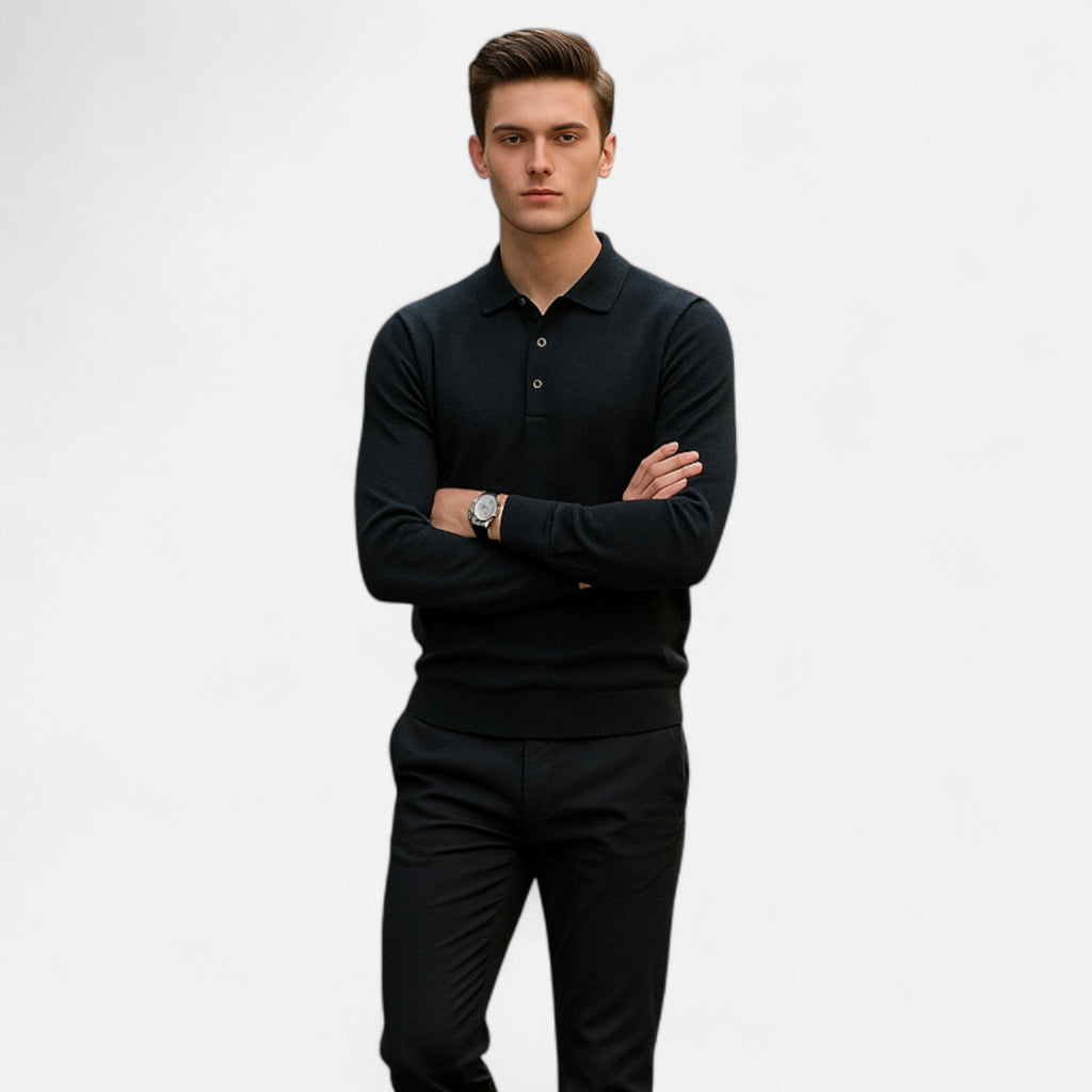 Avérron | Men’s Slim-Fit Knit Button-Collar Sweater