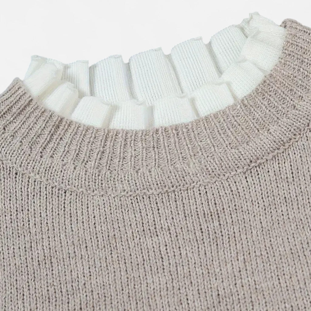 Avérron | Women’s Lettuce-Trim Crew-Neck Sweater