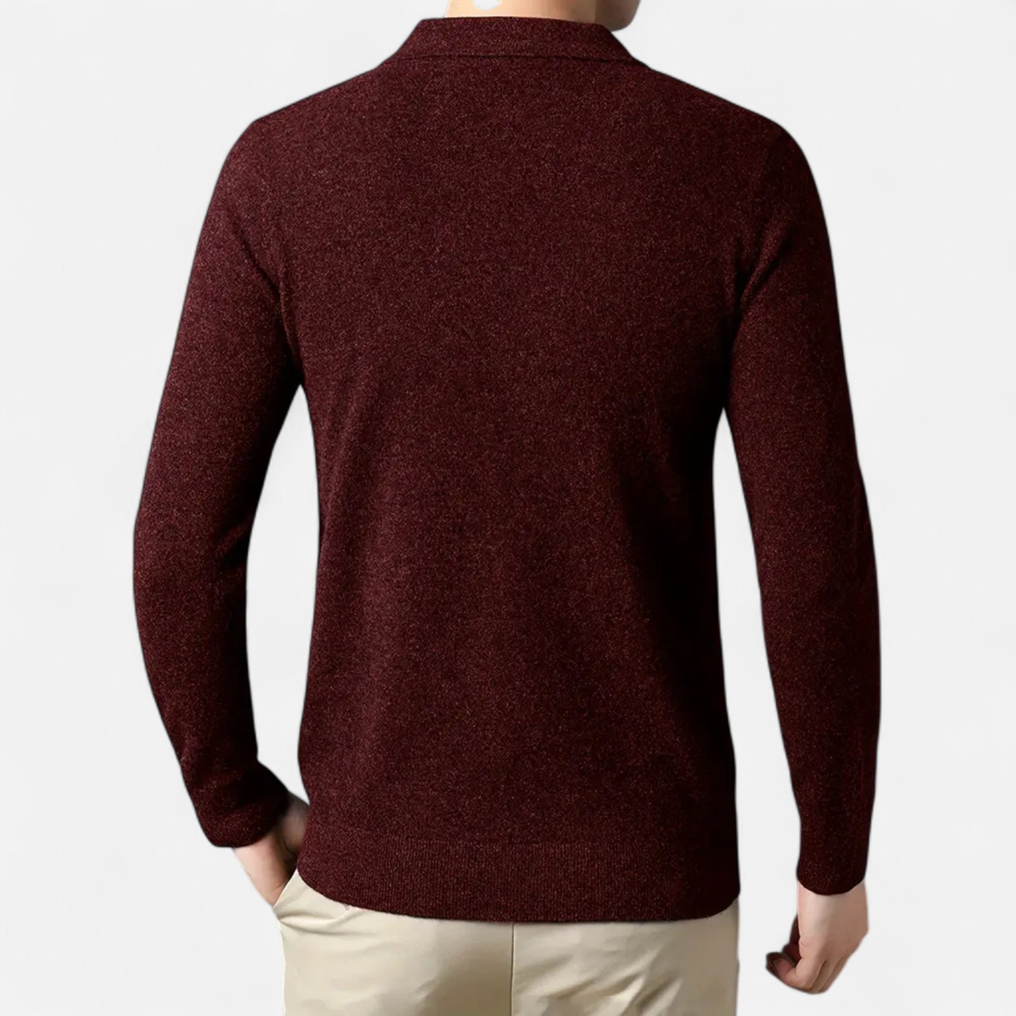 Avérron | Men’s Slim-Fit Knit Button-Collar Sweater