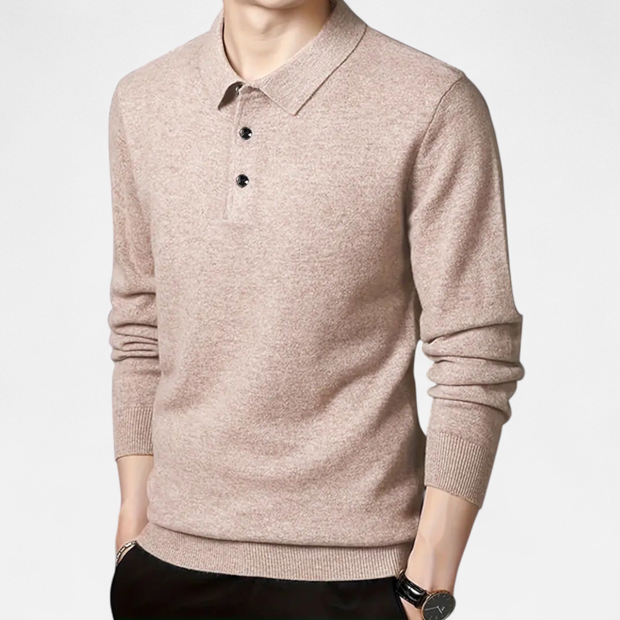 Avérron | Men’s Slim-Fit Knit Button-Collar Sweater
