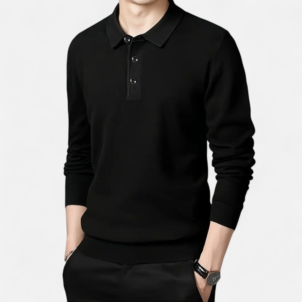 Avérron | Men’s Slim-Fit Knit Button-Collar Sweater