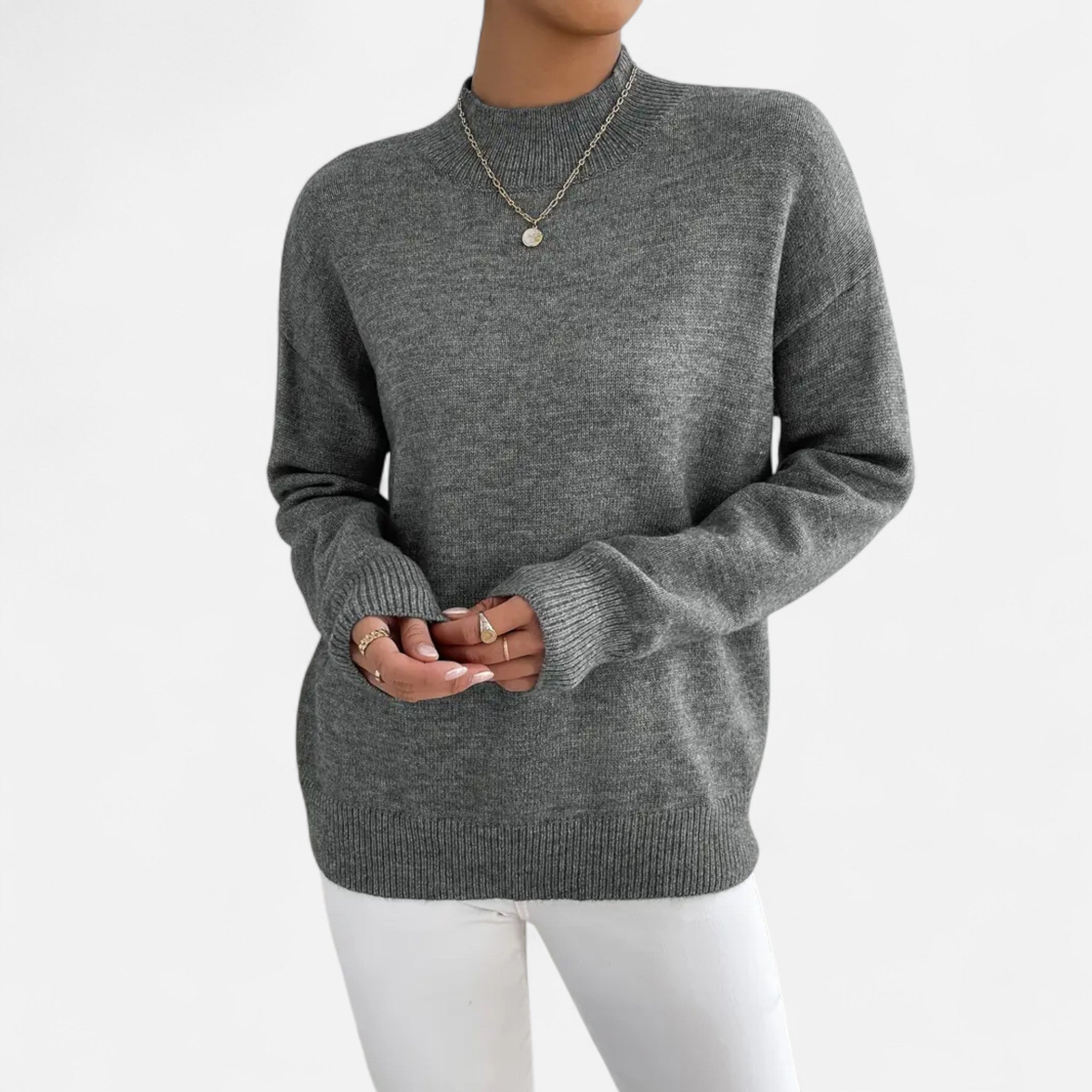 Avérron | Women’s Elegant Mock-Neck Pullover Sweater