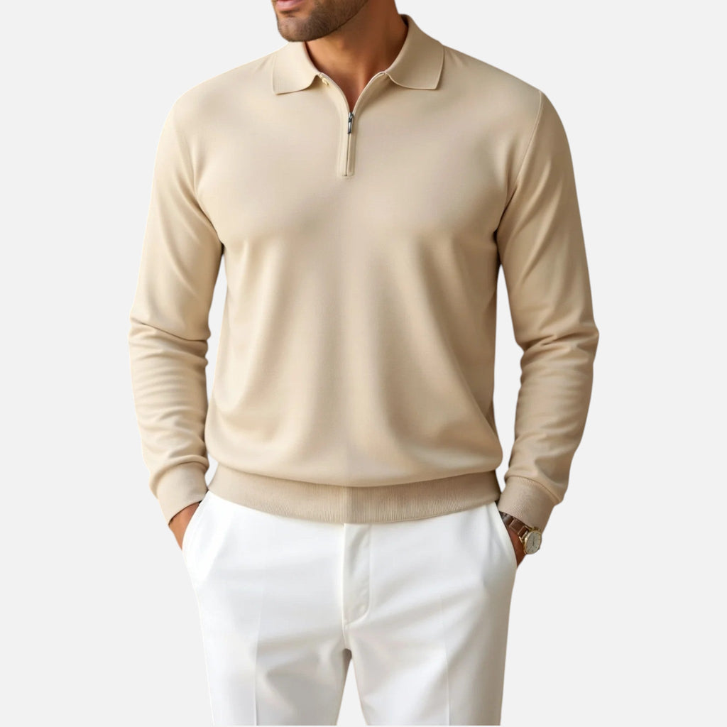 Avérron | Men’s Long-Sleeve Zip-Neck Polo