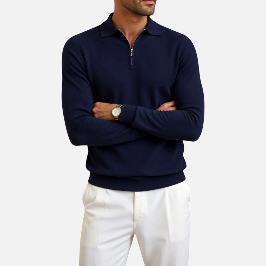 Avérron | Men’s Long-Sleeve Zip-Neck Polo